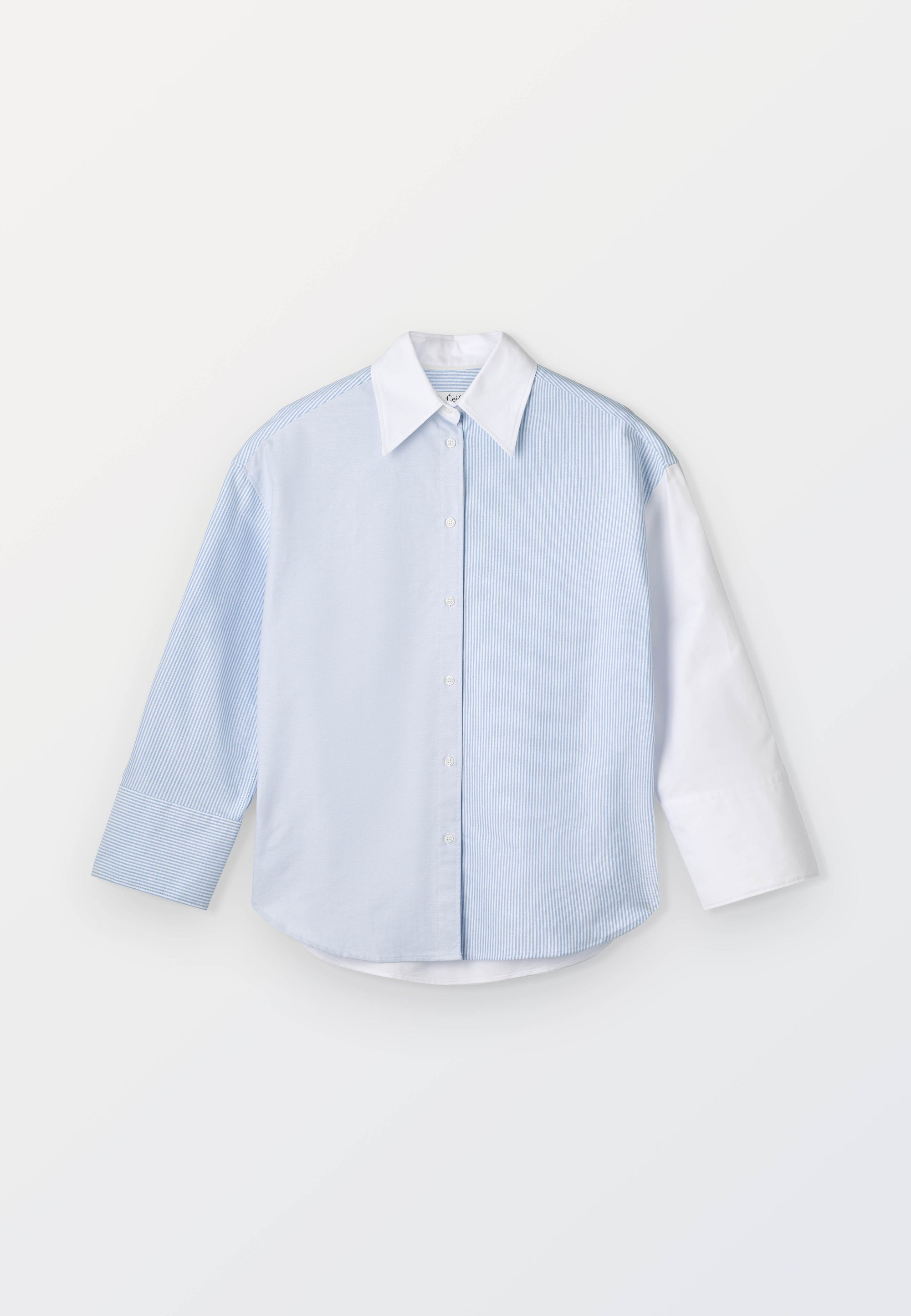 Oversized Women’s Shirt in 100% Organic Washed Oxford  – Mix
