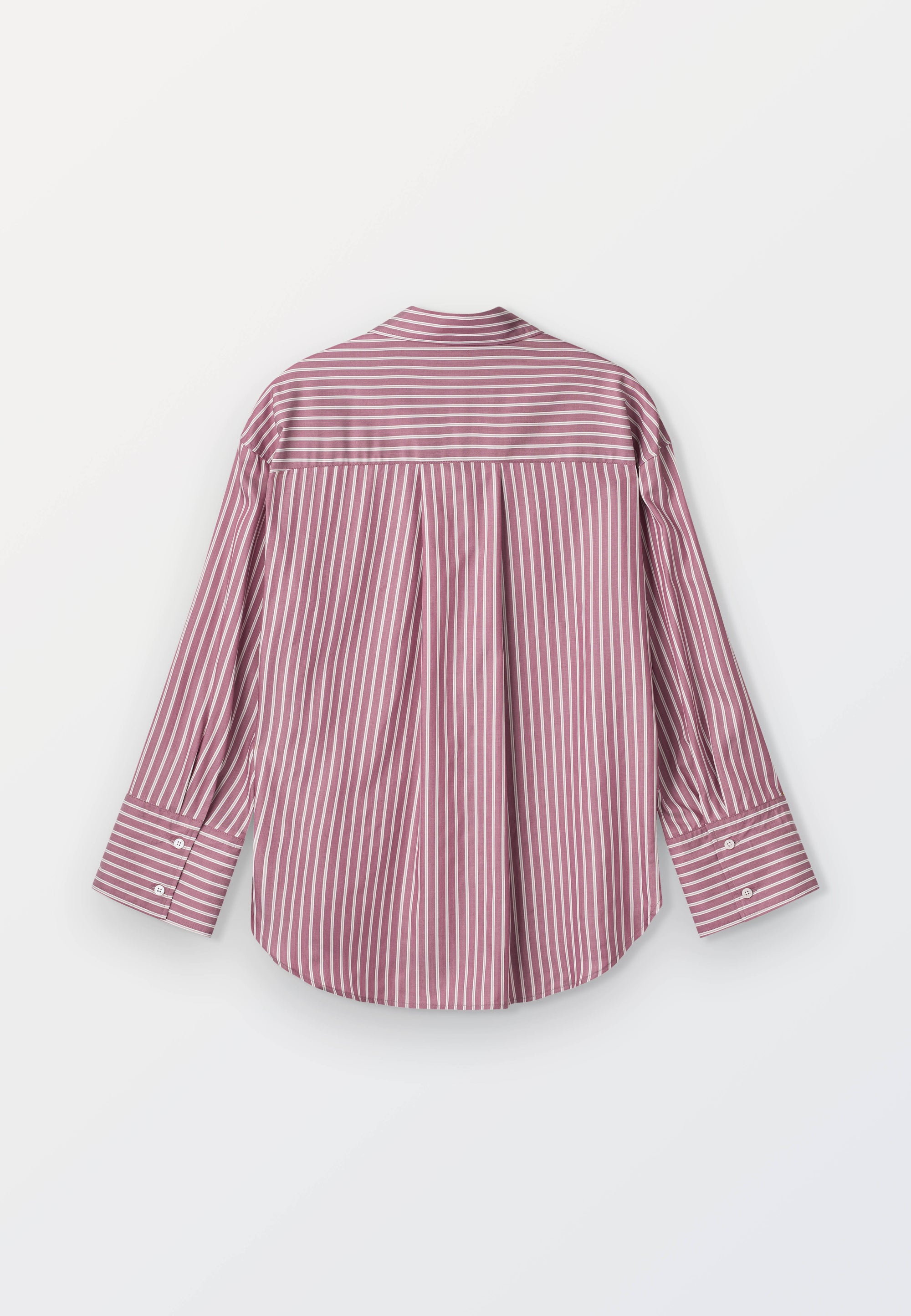 Oversized Women’s Shirt in 100% lyocell  – Purple Stripe