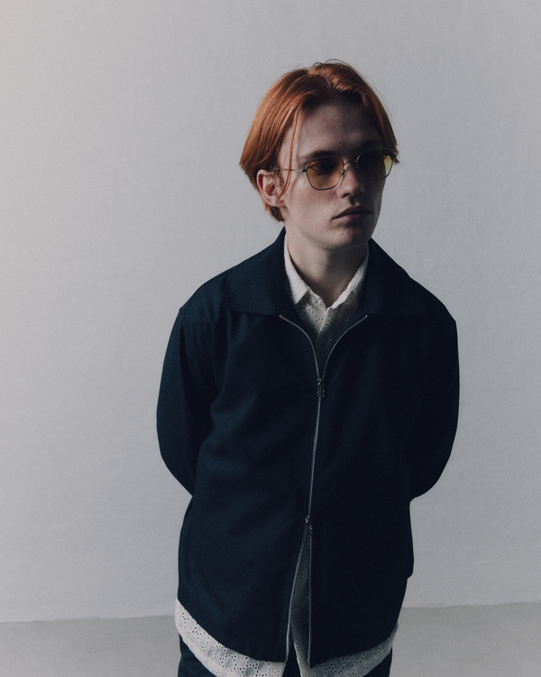 Men’s 2-Way Zipper Twill Jacket - Grey