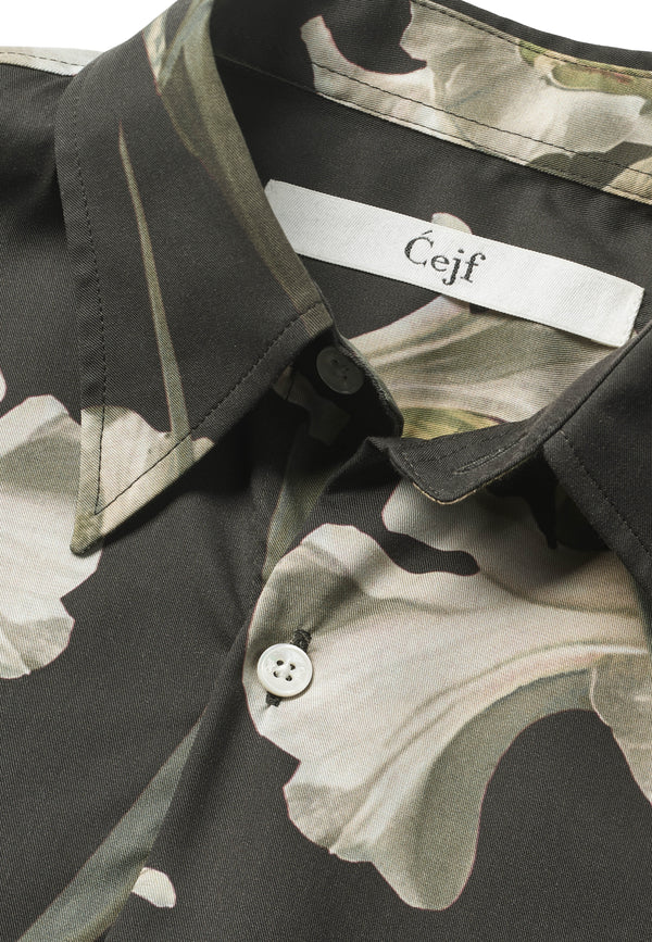 Tencel Printed flower ss shirt