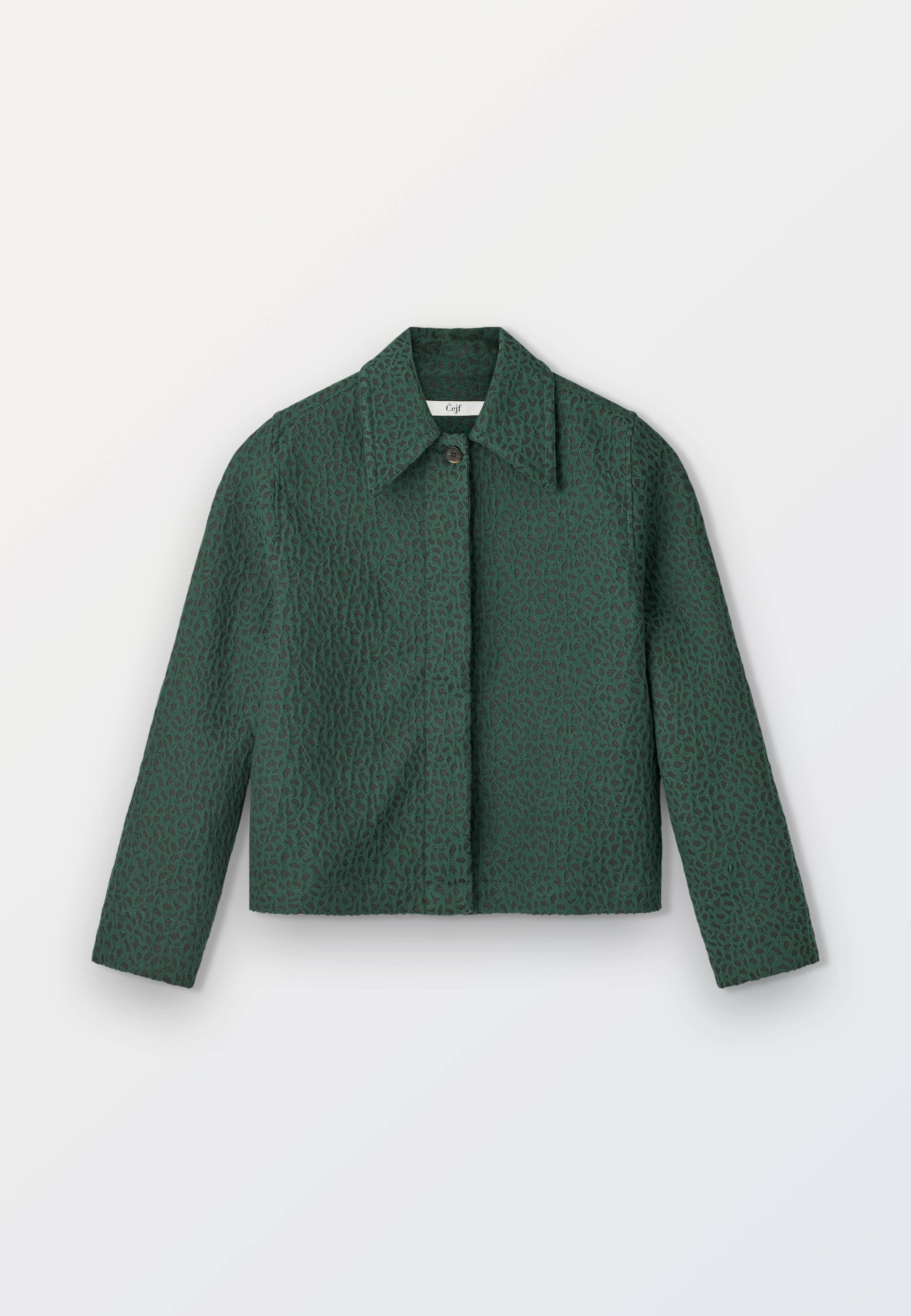 Women’s Jacquard Overshirt  – Green