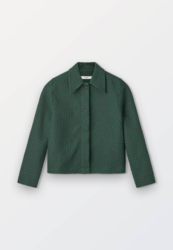 Women’s Jacquard Overshirt  – Green